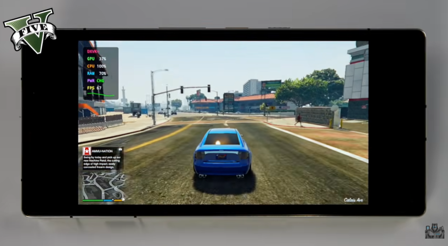 The GTA V Android meme becomes a playable reality on a REDMAGIC smartphone.