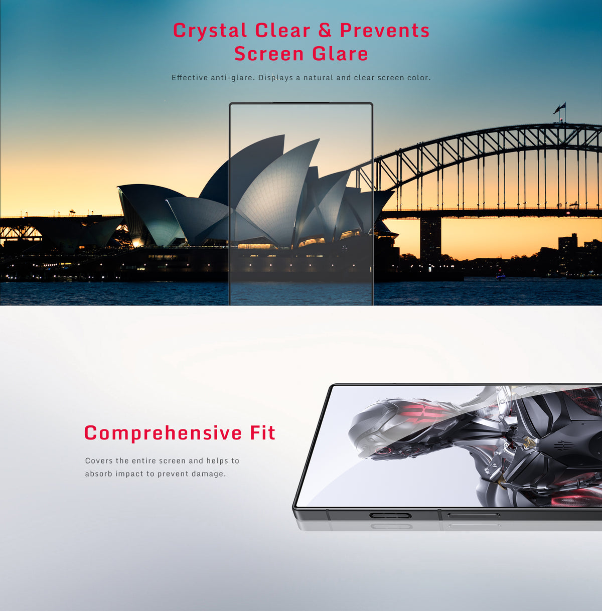 DVMART Screen Guard for 9H Crystal Clear ZTE nubia Red Magic 8 Pro