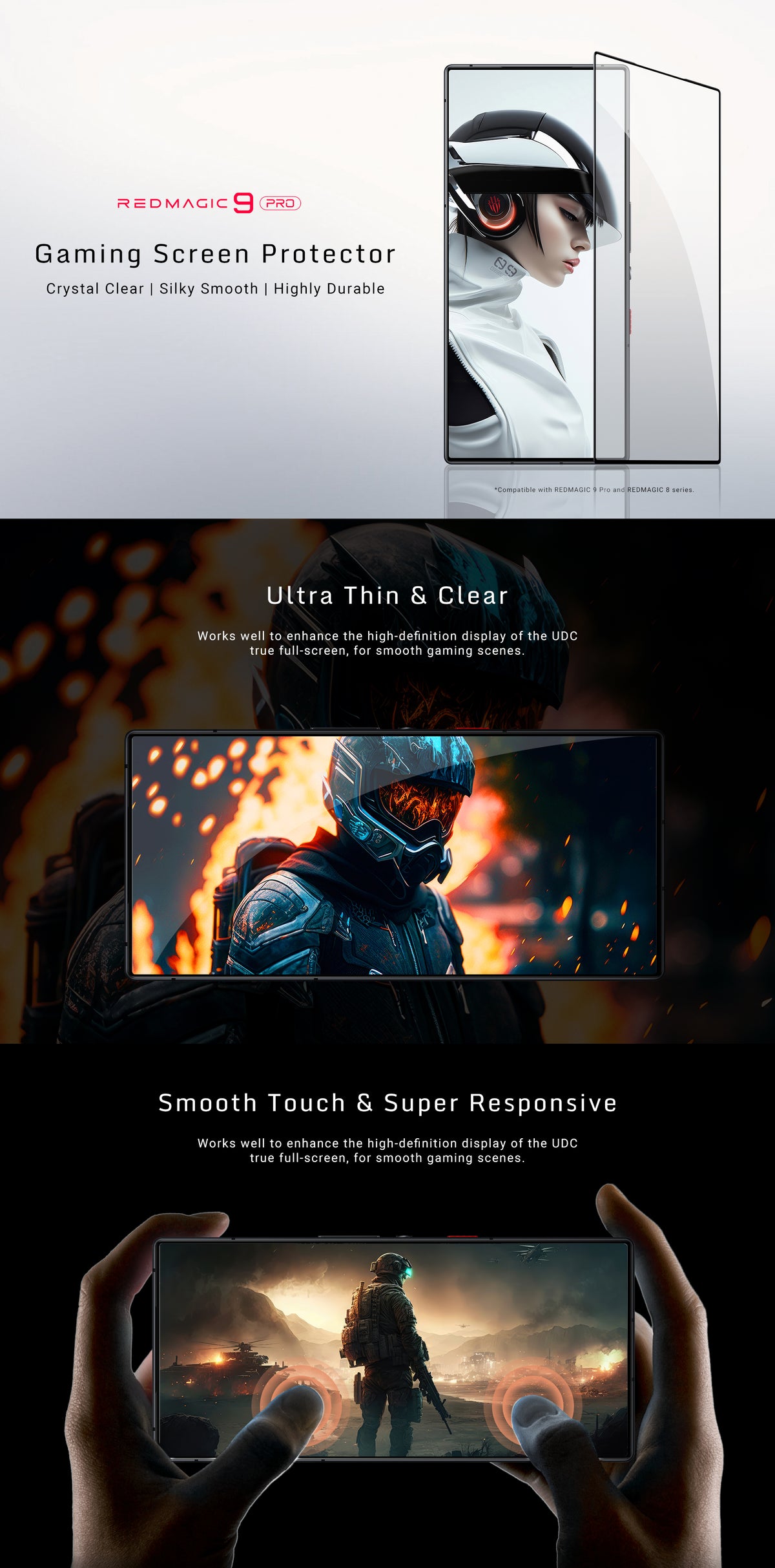 REDMAGIC 9 Pro Screen Protector (Original) 2 REDMAGIC 9 Pro Screen Protector (Original) 1